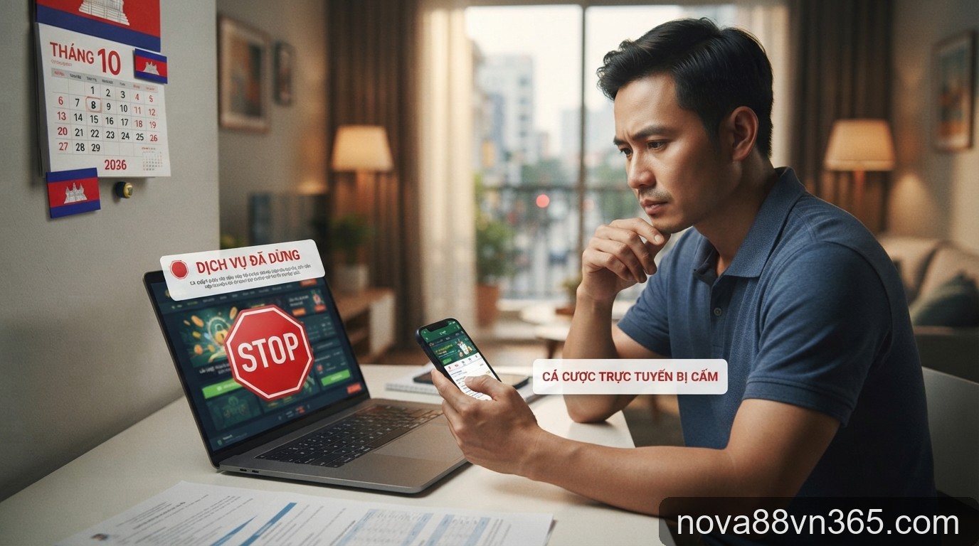 Campuchia cấm hoàn toàn cá cược trực tuyến từ tháng 10/2026: Tác động thực tế đến người chơi Việt Nam